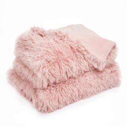 Sienna Fluffy Shaggy Blanket Throw Over Sofa Bed Fleece - Pink - thumbnail 2