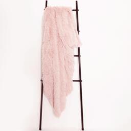 Sienna Fluffy Shaggy Blanket Throw Over Sofa Bed Fleece - Pink - thumbnail 5