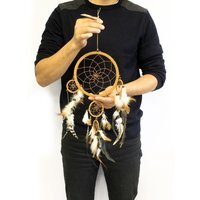 Bali Dreamcatcher Large Round Turquoise Pink Purple with Legend Card - Multi