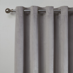 Vermont Velvet Blackout Curtains - Silver / 168cm / 229cm - thumbnail 3