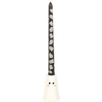 Sweet Ghost Candle Holder with Taper Candle Halloween Decor Gift - White - image 1
