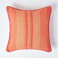 Homescapes Homescapes Cotton Striped Cushion Cover Morocco - Terracotta / 60cm