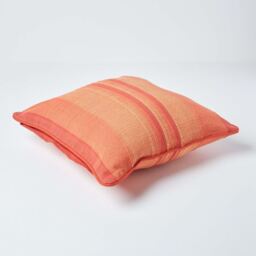 Homescapes Homescapes Cotton Striped Cushion Cover Morocco - Terracotta / 60cm - thumbnail 2