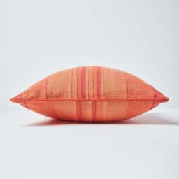 Homescapes Homescapes Cotton Striped Cushion Cover Morocco - Terracotta / 60cm - thumbnail 4