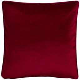 Jolly Santa Let It Snow Printed Piped Velvet Cushion - Ruby Red - thumbnail 2