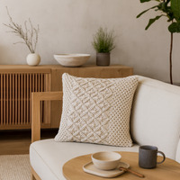 Ploumanac Set of 2 Handwoven Cushions - Cream