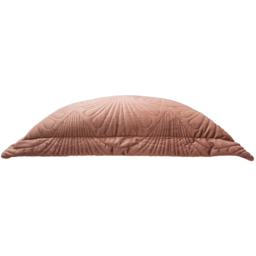 Palmeria Velvet Quilted Cushion - Blush / Feather - thumbnail 3