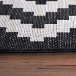 Ecology Collection Diamond Outdoor Rug - Black / 200cm - thumbnail 4