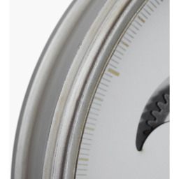 Retro Metal Working Cogs Wall Clock - White and Silver - thumbnail 4