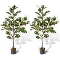 Set of 2 Tall Artificial Bird of Paradise Plant - Green - image 1