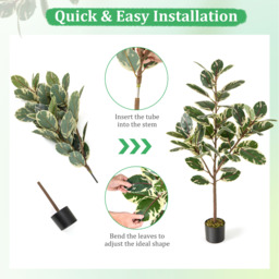 Set of 2 Tall Artificial Bird of Paradise Plant - Green - thumbnail 2
