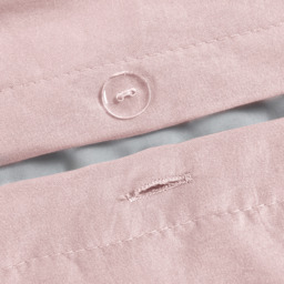 Soft Touch Plain Microfibre Duvet Cover and Pillowcase Set - Pink / Double - thumbnail 5