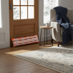 Classic Check Draught Excluder - Orange - thumbnail 3
