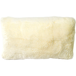 Short Pile Sheepskin Cushion - Ivory / Rectangle Cushion - thumbnail 4