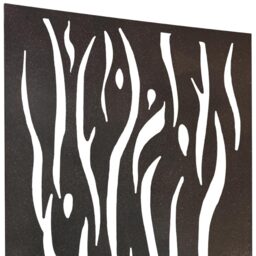 MirrorOutlet Amarelle Extra Large Metal Flame design Garden screen 180cm X 90cm - Black - thumbnail 4