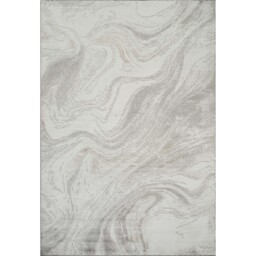 Perla Modern Abstract Action Living Room Area Rug Metallic Sheen Resin-Grey - Grey / 170cm - thumbnail 3