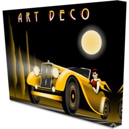 The Woman in the Car - Wrapped Canvas Graphic Art Print - Yellow / 101cm / 152cm - thumbnail 2