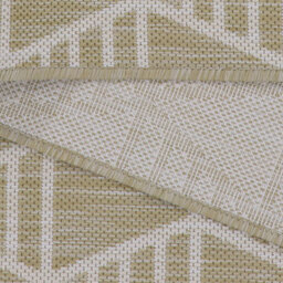 Beige Abstract Outdoor Rug - Basata - Beige / 160cm x 230cm - thumbnail 2