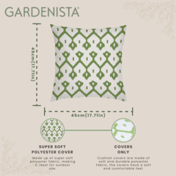 Moroccan Print Outdoor Garden Scatter Cushion Cover - Diamond lvy / Diamond - thumbnail 4