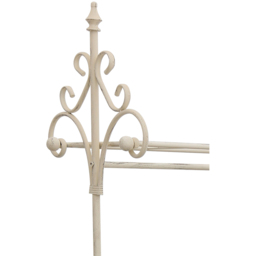 Wrought Iron Clothes Shoe Rack Coat Stand Garment Hanging Rail - Distressed Cream - thumbnail 4