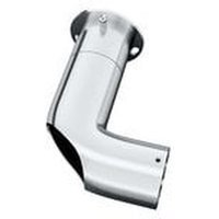 28mm Room Darkening Corner Bracket for Curtain Poles - Satin Silver - Satin Silver