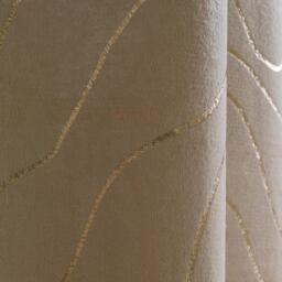 "Metallic Wave Matte Velvet Curtains - Natural / 90"" wide x 90"" drop" - thumbnail 5