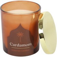 Arabian Nights Cardamom Scented Candle Fragrant Glass Candle - Dark Brown
