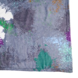 Graffiti Printed Fleece Throw - Grey - thumbnail 4