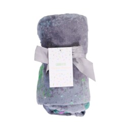 Graffiti Printed Fleece Throw - Grey - thumbnail 5