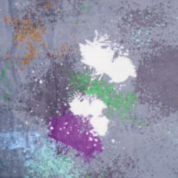 Graffiti Printed Fleece Throw - Grey - thumbnail 3