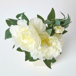Homescapes Cream Artificial Peonies in Decorative Cream Pot, 48 cm Tall - Natural - thumbnail 4