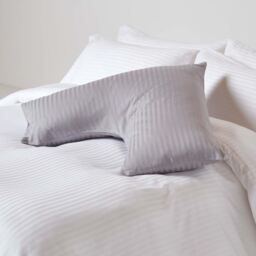 330 Thread Count Egyptian Cotton V Shape Pillowcase - Grey - thumbnail 3