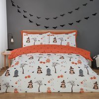 Buddy Bear Halloween Duvet Set - Natural / Single