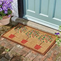 Heavy Duty Coir Door Mats - Brown,Black  / Potted Tree - image 1
