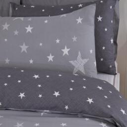 Dreamscene Galaxy Texture Stars Kids Duvet Cover Bedding Set   - Grey / Double - thumbnail 5