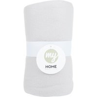 Essential Soft Fleece Throw - Silver - thumbnail 1