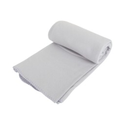 Essential Soft Fleece Throw - Silver - thumbnail 3