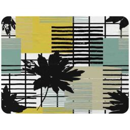 Geometric Shape  Leaf Print In Yellow  Green Blanket - Green - thumbnail 2