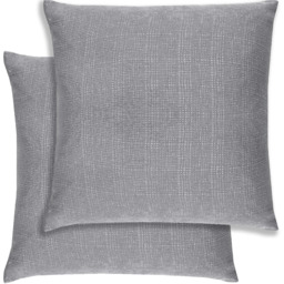 Pair of Matrix Textured Cushion Covers - 43x43cm - Cases Only - Grey - thumbnail 3