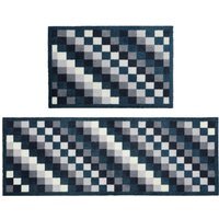 JVL Mega Mat and Runner Set - Pixels - Black - thumbnail 1