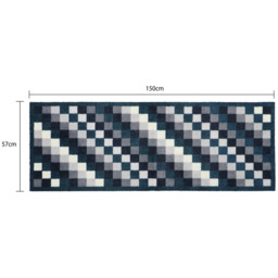 JVL Mega Mat and Runner Set - Pixels - Black - thumbnail 2