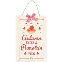 Autumn Skies and Pumpkin Pies Hanging Sign - H30cm