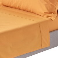 200 Thread Count Egyptian Cotton Flat Sheet - Mustard / Double