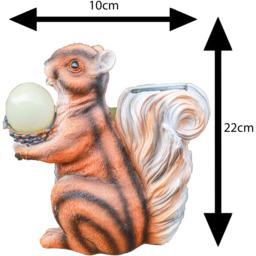 Solar Squirrel with LED Acorn Ornament  - Brown - thumbnail 2