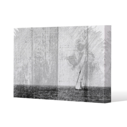 'Gold Sail' Art Print Wrapped on Canvas - Black / 152cm - thumbnail 2
