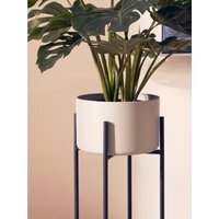 Trosa Large Grey And Black Floor Standing Planter - Grey