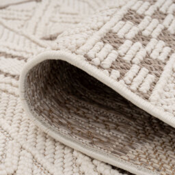 Cream Scandi Looped Pile Area Rug - Blanco / 120cm x 170cm - thumbnail 2