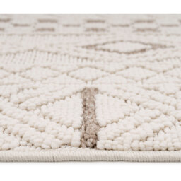 Cream Scandi Looped Pile Area Rug - Blanco / 120cm x 170cm - thumbnail 4