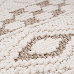 Cream Scandi Looped Pile Area Rug - Blanco / 120cm x 170cm - thumbnail 5