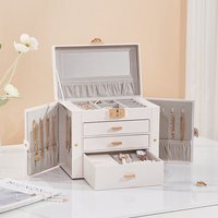 Jewellery Box with Multiple Compartments - White
